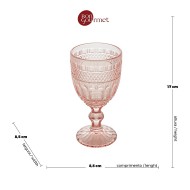 Jogo 6 Taças 345ml Brand Rosa Cristal Ecológico